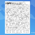 Free Printable I Spy Summer Game Sheet | Mrs. Merry In Hidden Pictures Kids To Print Summer