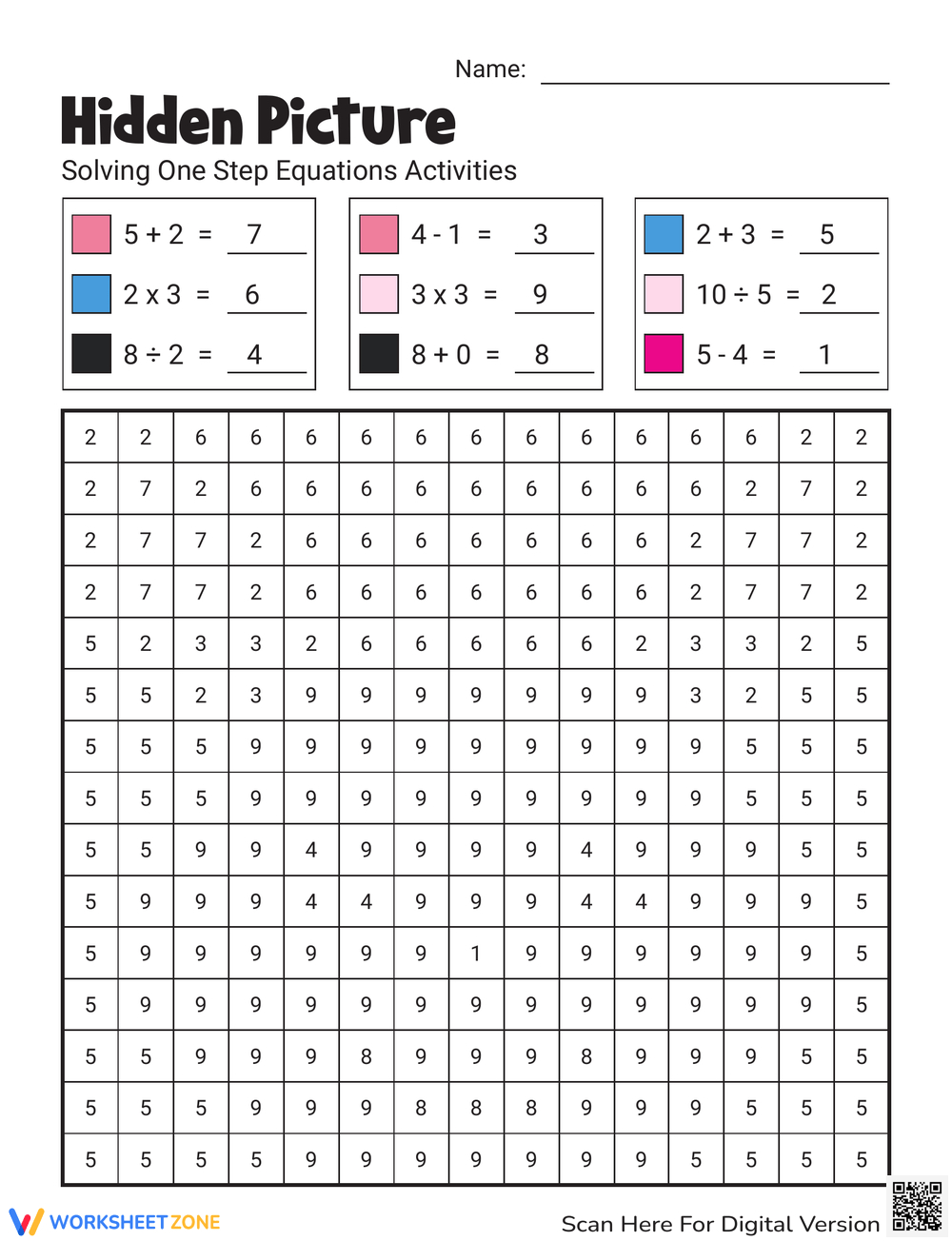 Free Printable &amp;amp; Interactive Mystery Picture Worksheets for Multiplication Colouring Hidden Pictures