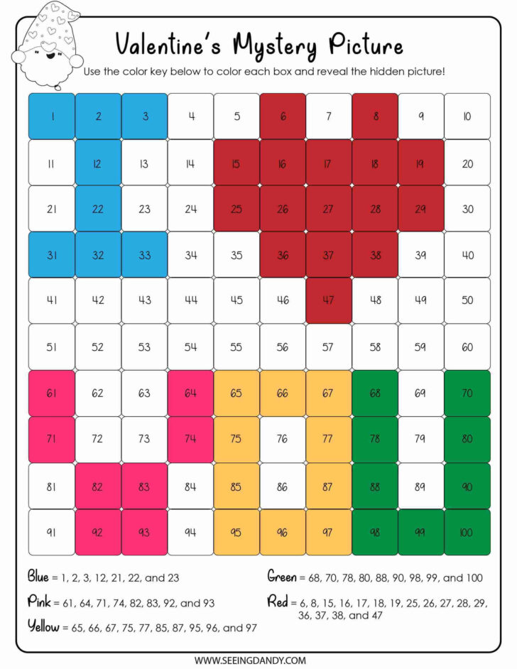 Valentine Day Hidden Picture Puzzle Printable