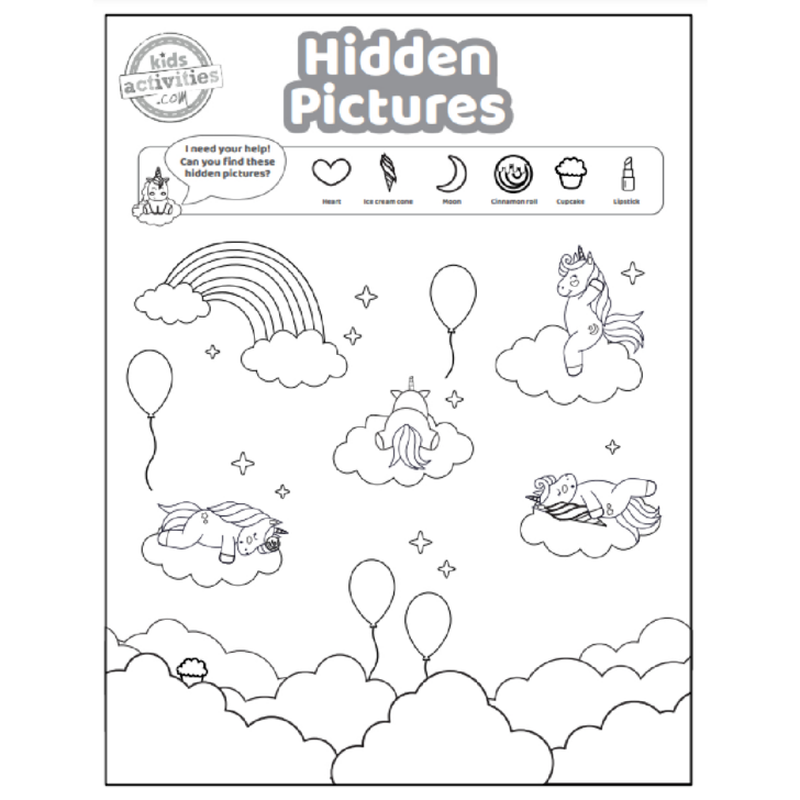 Hidden Pictures For Preschoolers Worksheet Hidden Pictures For Preschoolers Worksheet
