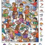 Friend Magazine" In The Cafeteria Hidden Picture — David Helton With Regard To Hidden Pictures Printable In Color