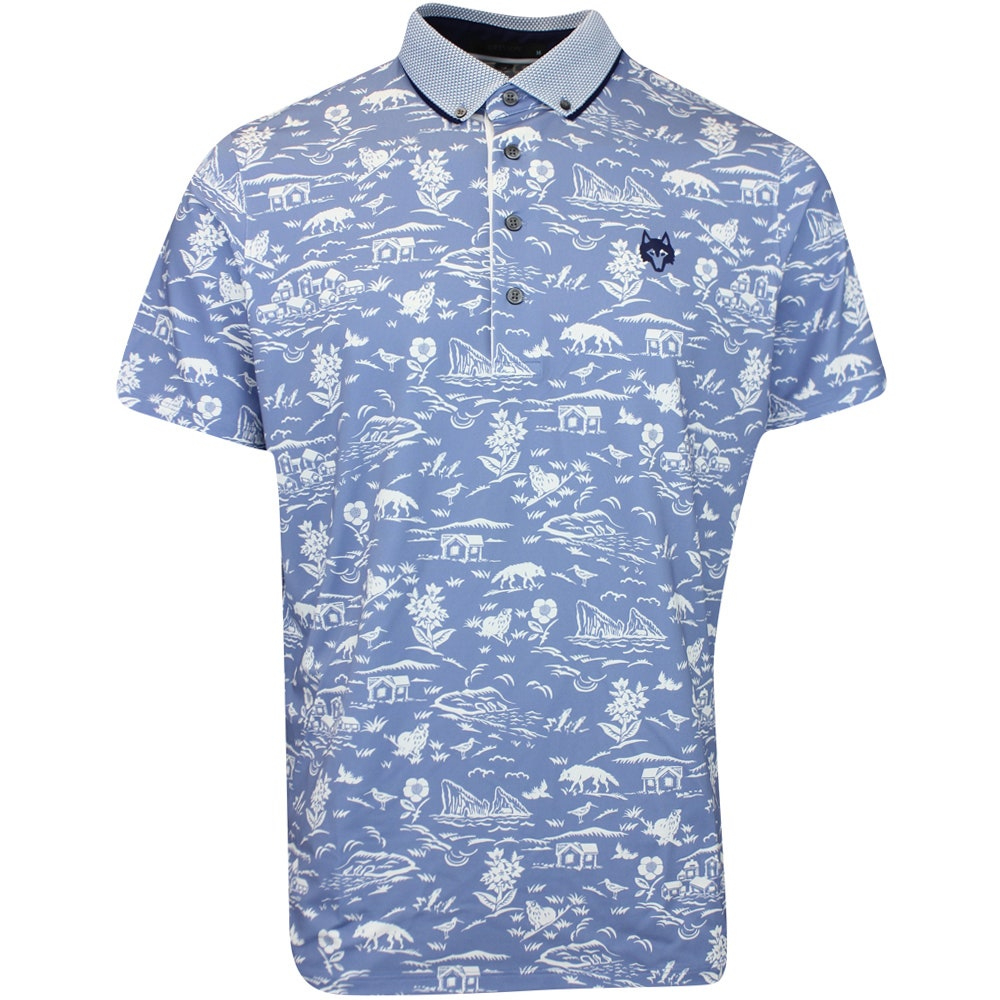 Greyson Golf Shirt - Hidden Village Polo - Cloud Aw24 regarding Golf Shirt with Hidden Pictures