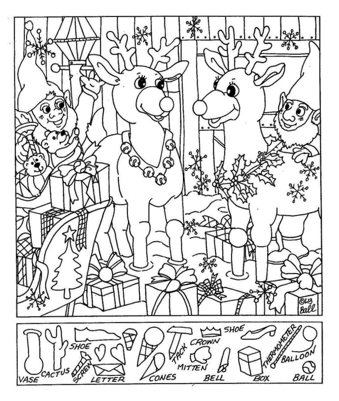 Hanukkah Hidden Picture Puzzle - Worksheets Library within Free Christmas Hidden Pictures
