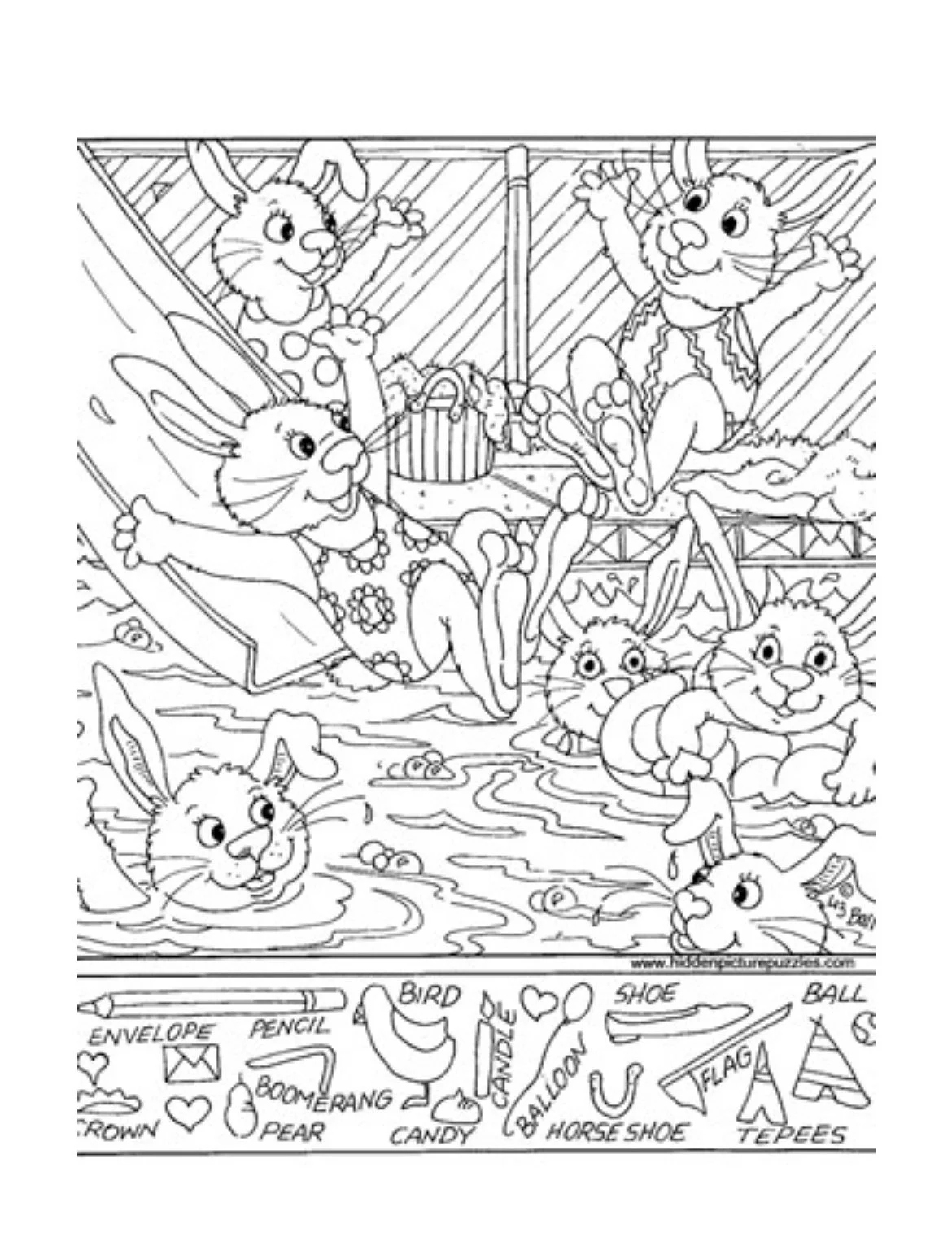 Happy Easter — Jeanie Neal Face-Up First in Printable Find Hidden Faces Pictures