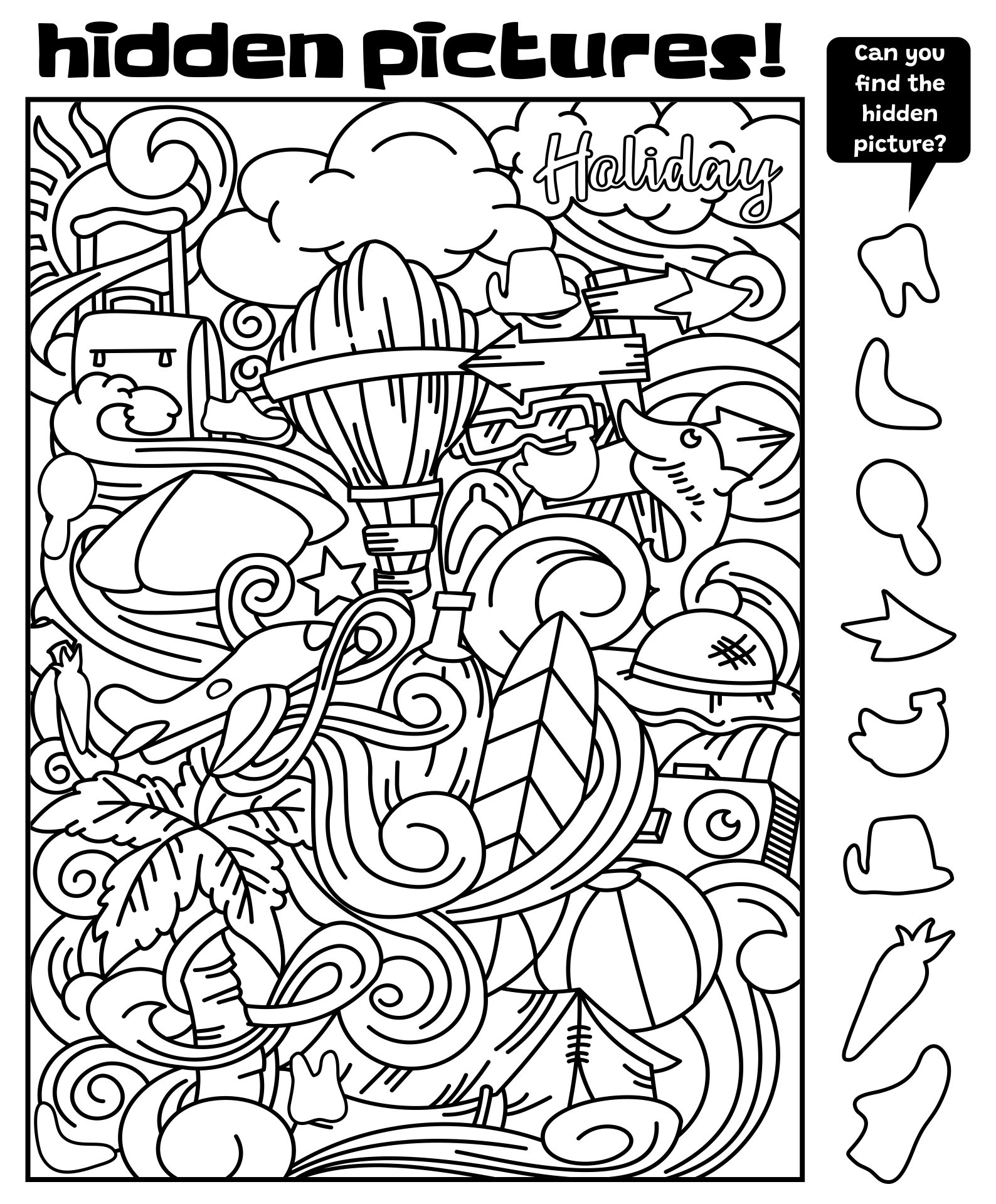 Hard Advanced Hidden Pictures Printable - Worksheets Library regarding Find Hidden Objects Hard Printable
