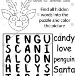 Help Reindeer Find All Hidden Words Stock Vector (Royalty Free In Easy Christmas Hidden Pictures