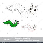 Hidden Caterpillar Trace Game Kids Join Stock Vector (Royalty Free For Caterpillar Hidden Pictures For Kids