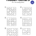 Hidden Letters Worksheet For Grade 1   Kidpid Intended For Alphabet Hidden Pictures Printable