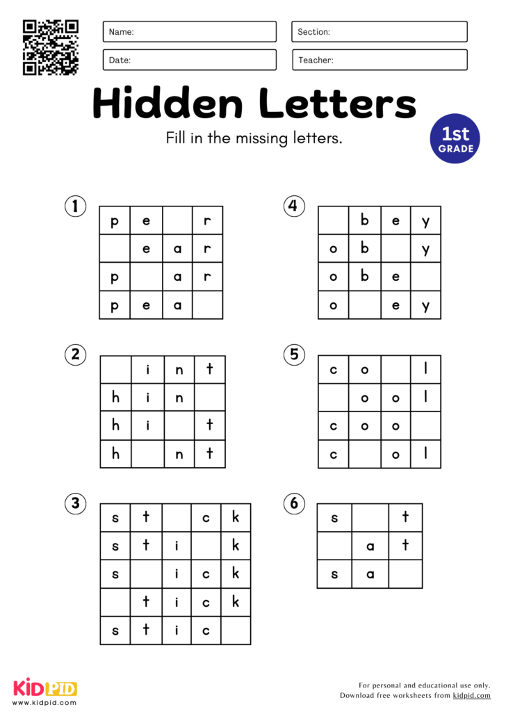 Alphabet Hidden Pictures Printable