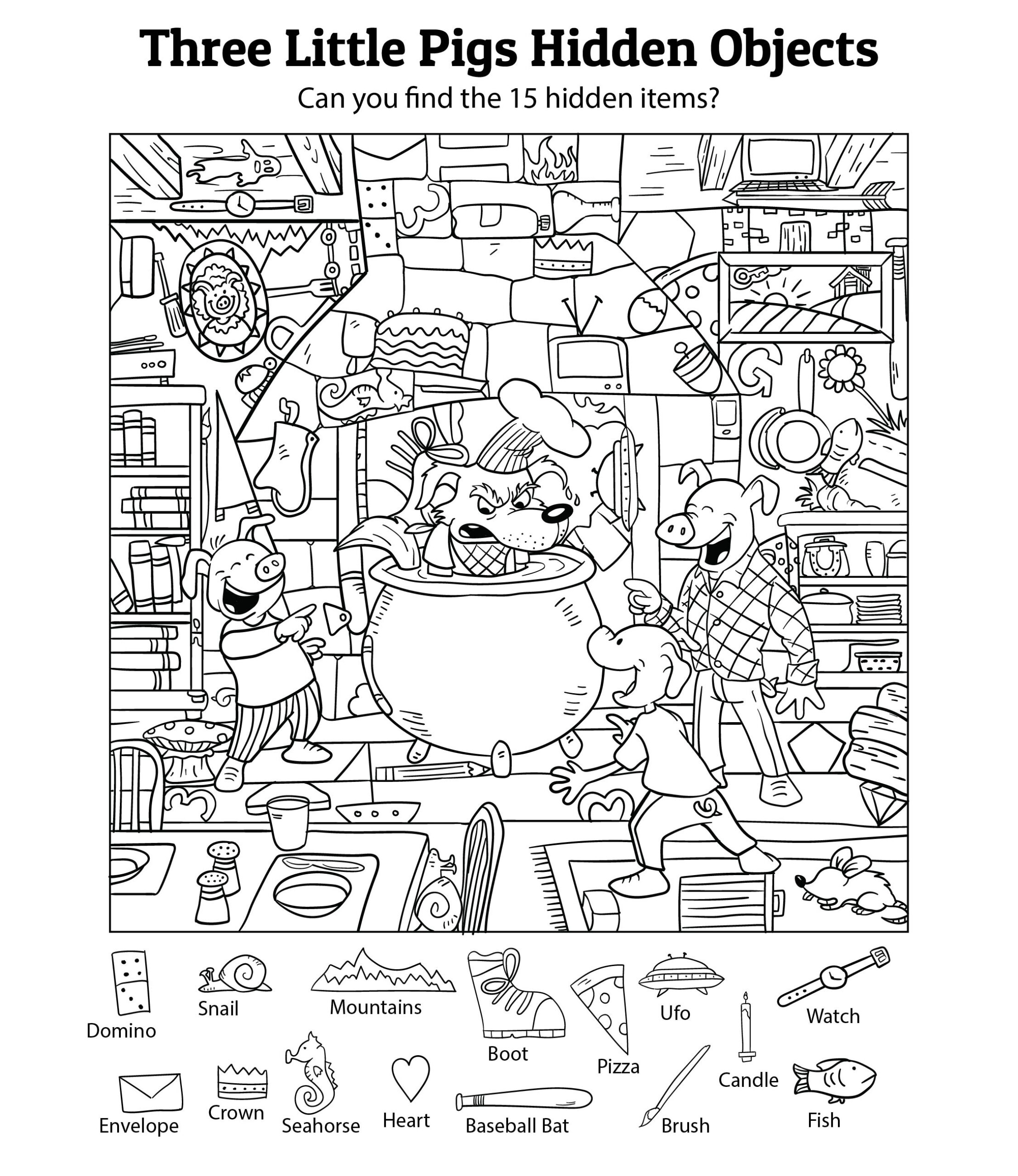 Hidden Object - 20 Free Pdf Printables | Printablee - Worksheets regarding Find The Objects Printable