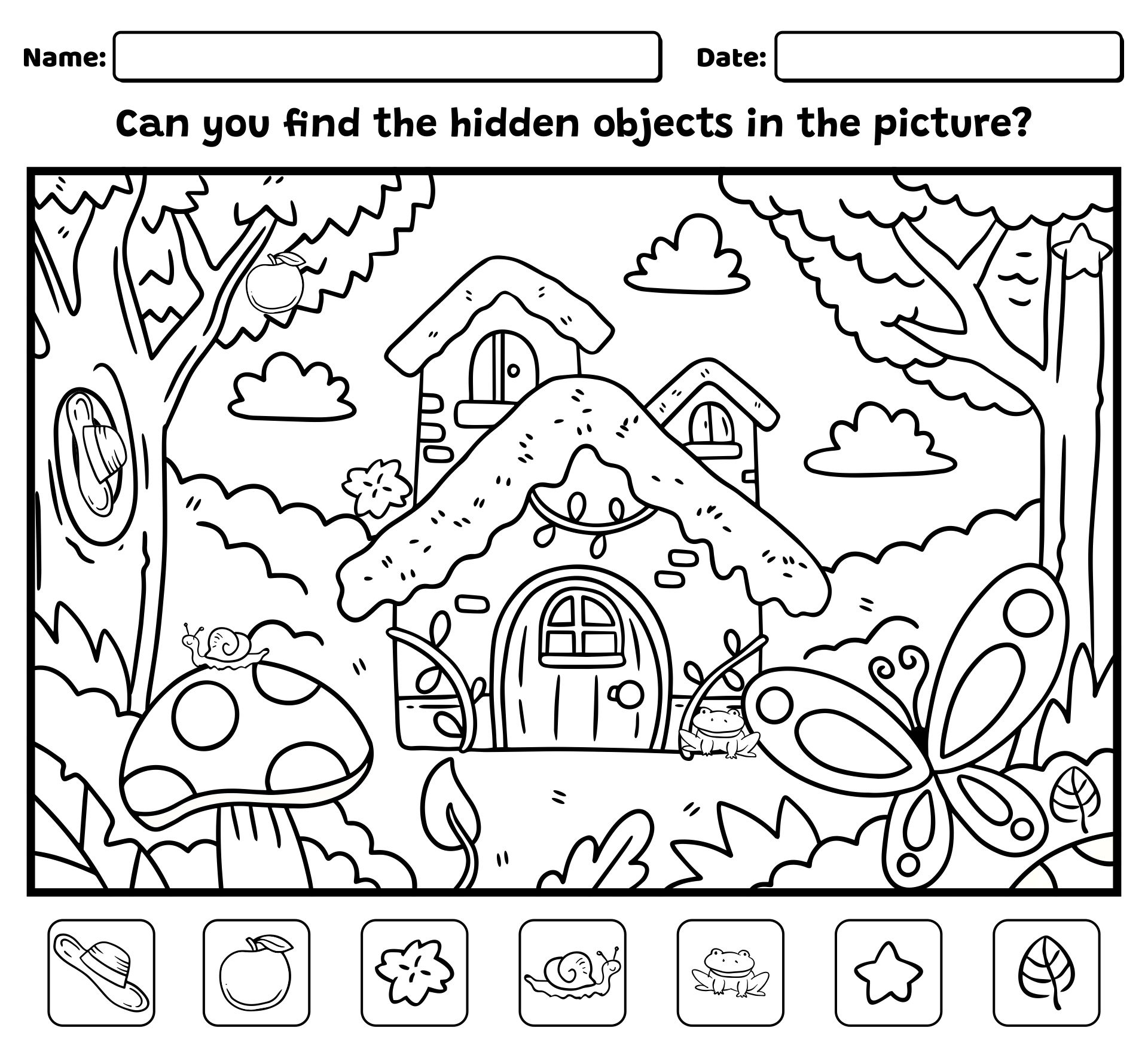 Hidden Object - 20 Free Pdf Printables | Printablee - Worksheets with regard to Free Printable Easy Find The Hidden Items