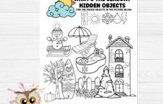 Hidden Object Game, Four Seasons Worksheets, Science Coloring Page inside Hidden Pictures Printable Seasonal