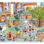 Hidden Object Poster, Market In Munich Printannegret Reimann Throughout Hidden Pictures In Market