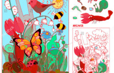 Hidden Objects Puzzle Spring Summer Meadow Stock Vector (Royalty in Spring Hidden Pictures