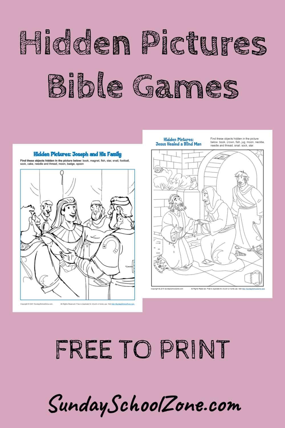 Hidden Picture Bible Activities For Children On Sunday School Zone regarding Hidden Picture Bible