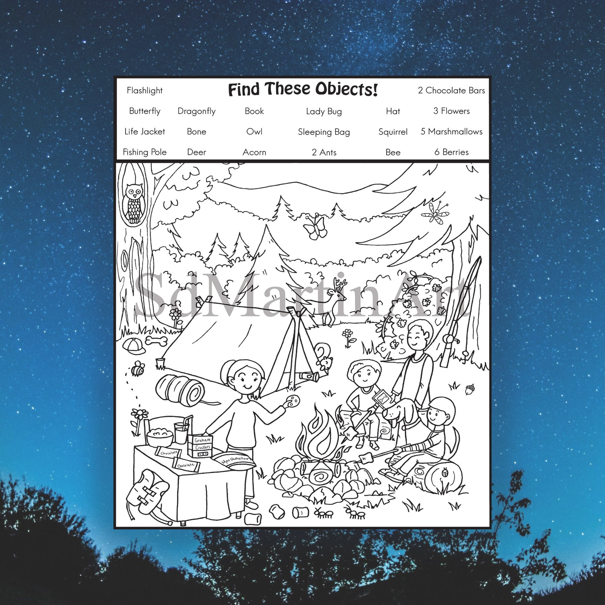 Hidden Picture Printable - Etsy inside Hide And Seek Printable Hard