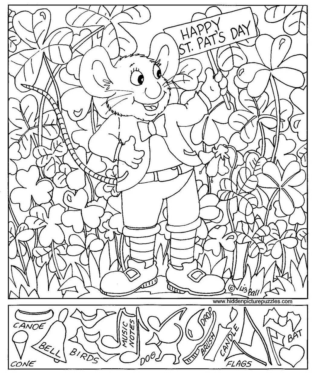 Hidden Picture Puzzle For St. Patrick&amp;#039;S Day inside Hidden Pictures St Patricks Day