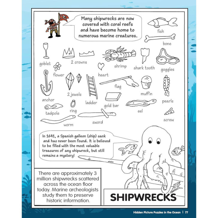 Free Hidden Pictures Worksheets Fishing