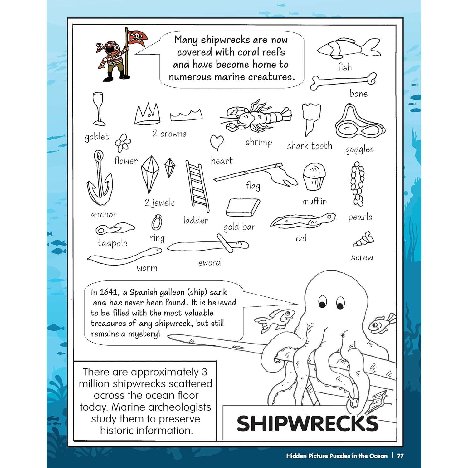 Hidden Picture Puzzles: In The Ocean - Book - Paracay with regard to Free Hidden Pictures Worksheets Fishing