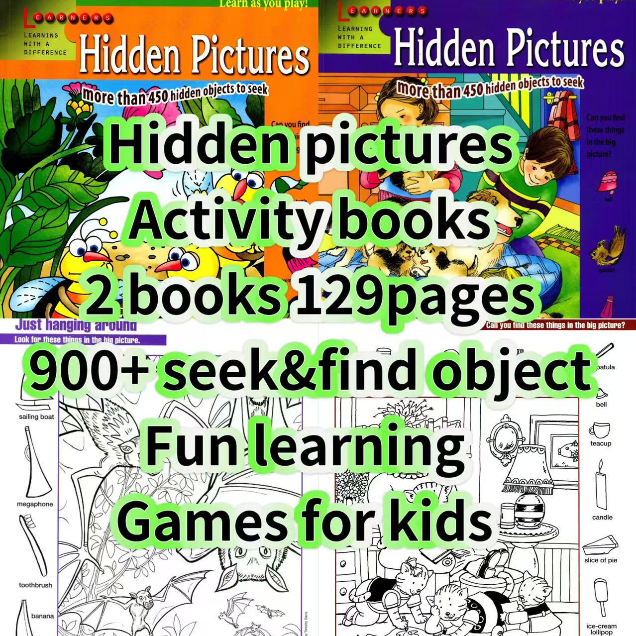 Hidden Pictures Book - Etsy New Zealand inside 450 Hidden Pictures