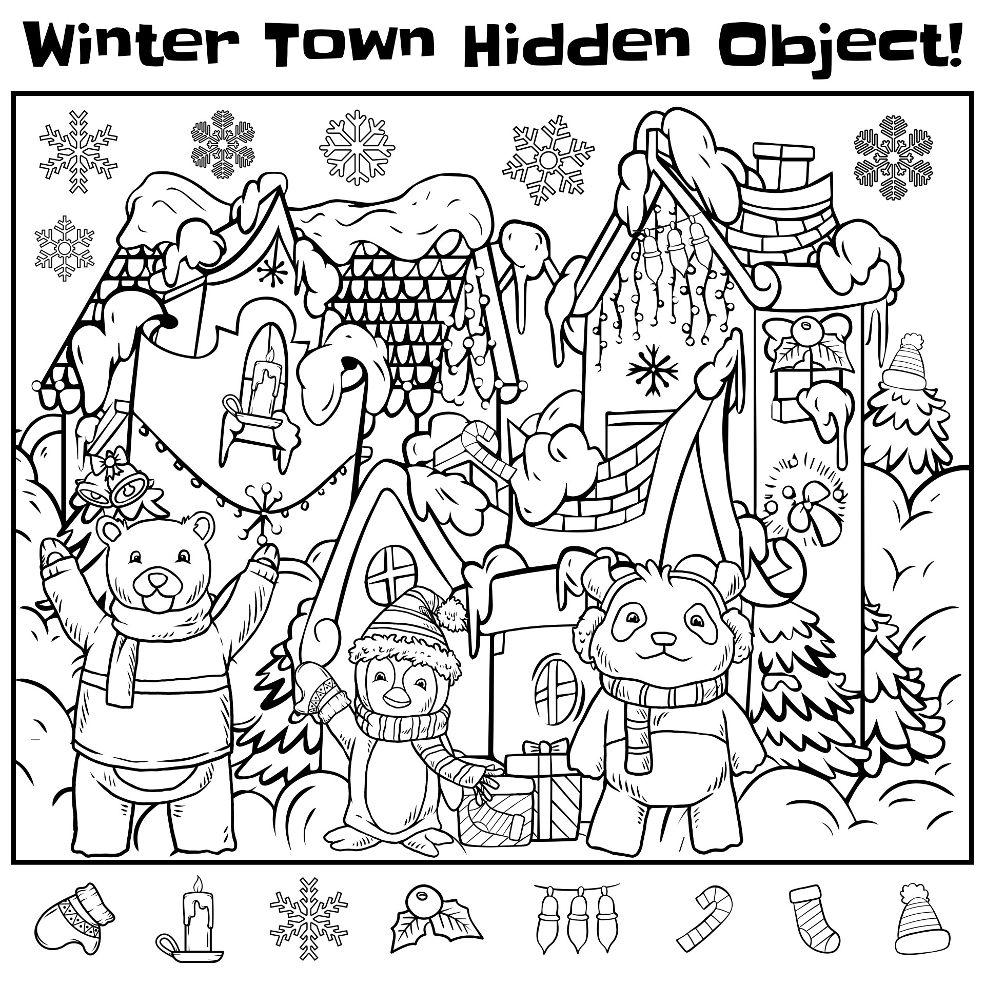 Hidden Pictures For Adults - 10 Free Pdf Printables | Printablee with regard to Difficult Christmas Hidden Pictures