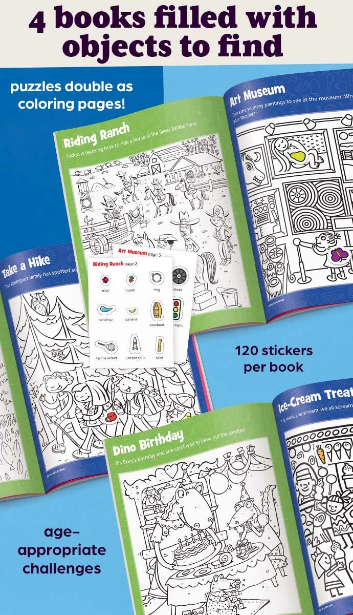 Hidden Pictures Sticker Books Set | Highlights For Children for Highlights Hidden Pictures at the Museum