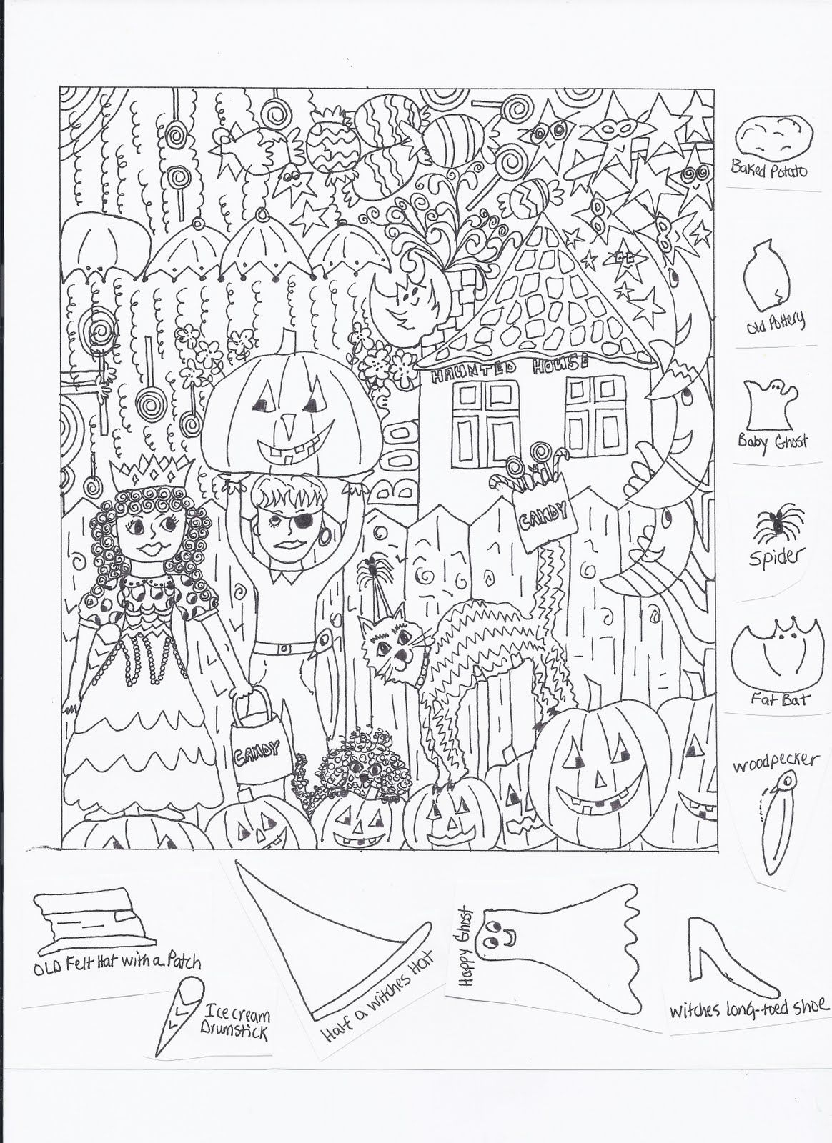 Hidden Pictures - Worksheets Library within Halloween Hidden Pictures Free