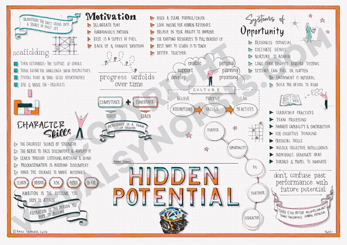 Hidden Potential (Adam Grant) Visual Synopsisdani Saveker with Synopsis of Hidden Pictures