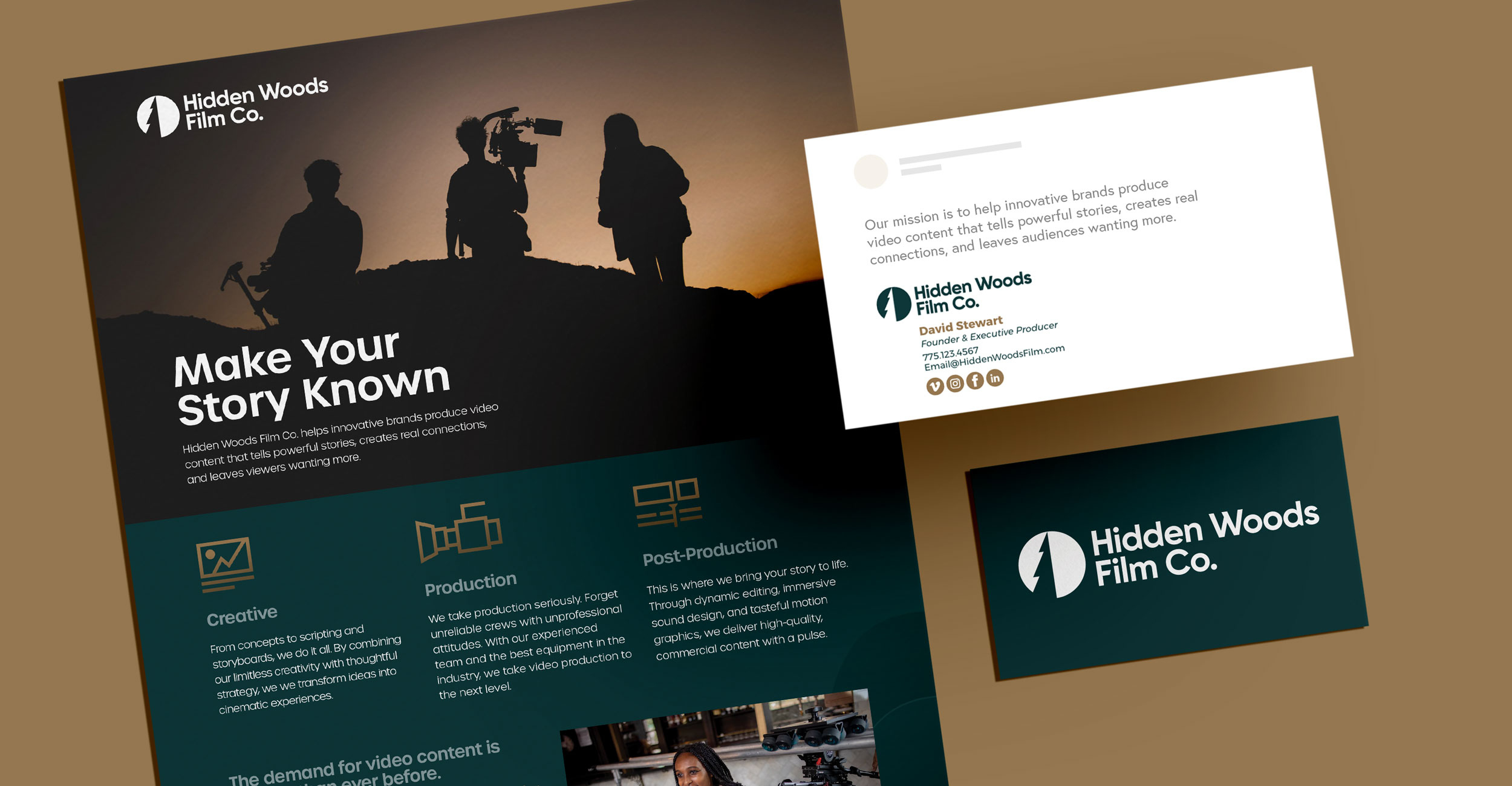 Hidden Woods | Videographer Brand &amp;amp; Website | Mothershed Design Co. for Hidden Pictures Production Company
