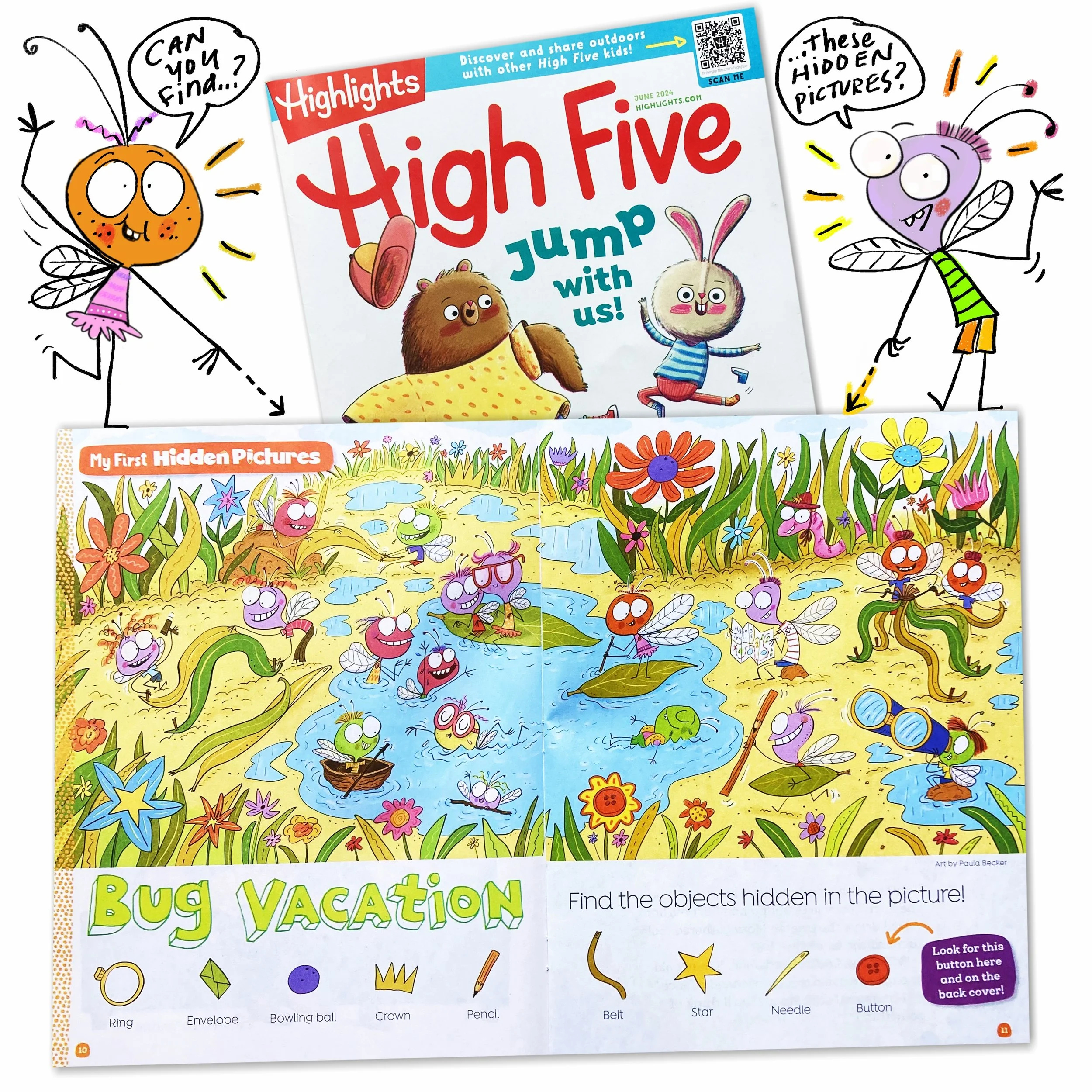 High Five Magazine — News/Blog — Paula J. Becker -- Illustrator pertaining to High Five Hidden Pictures
