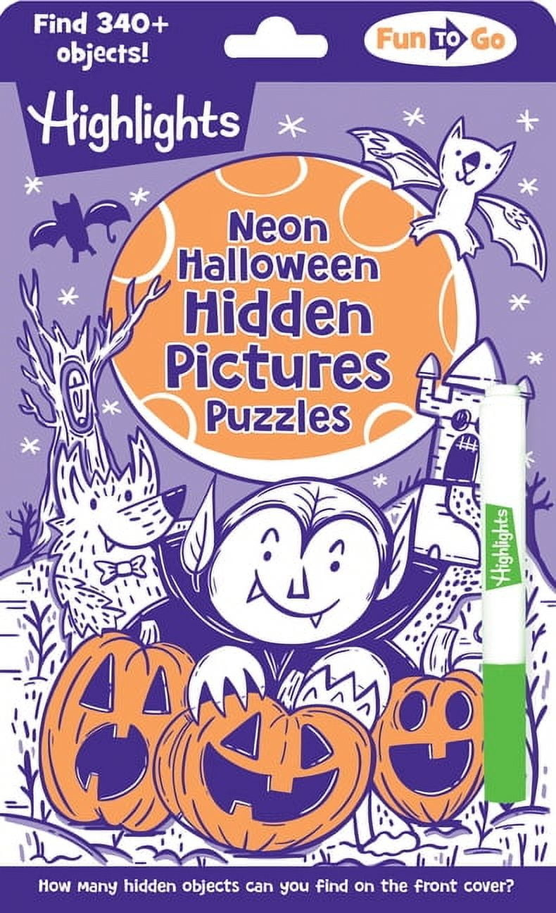 Highlights Fun To Go Neon Halloween Hidden Pictures Puzzles intended for Highlights Halloween Hidden Pictures