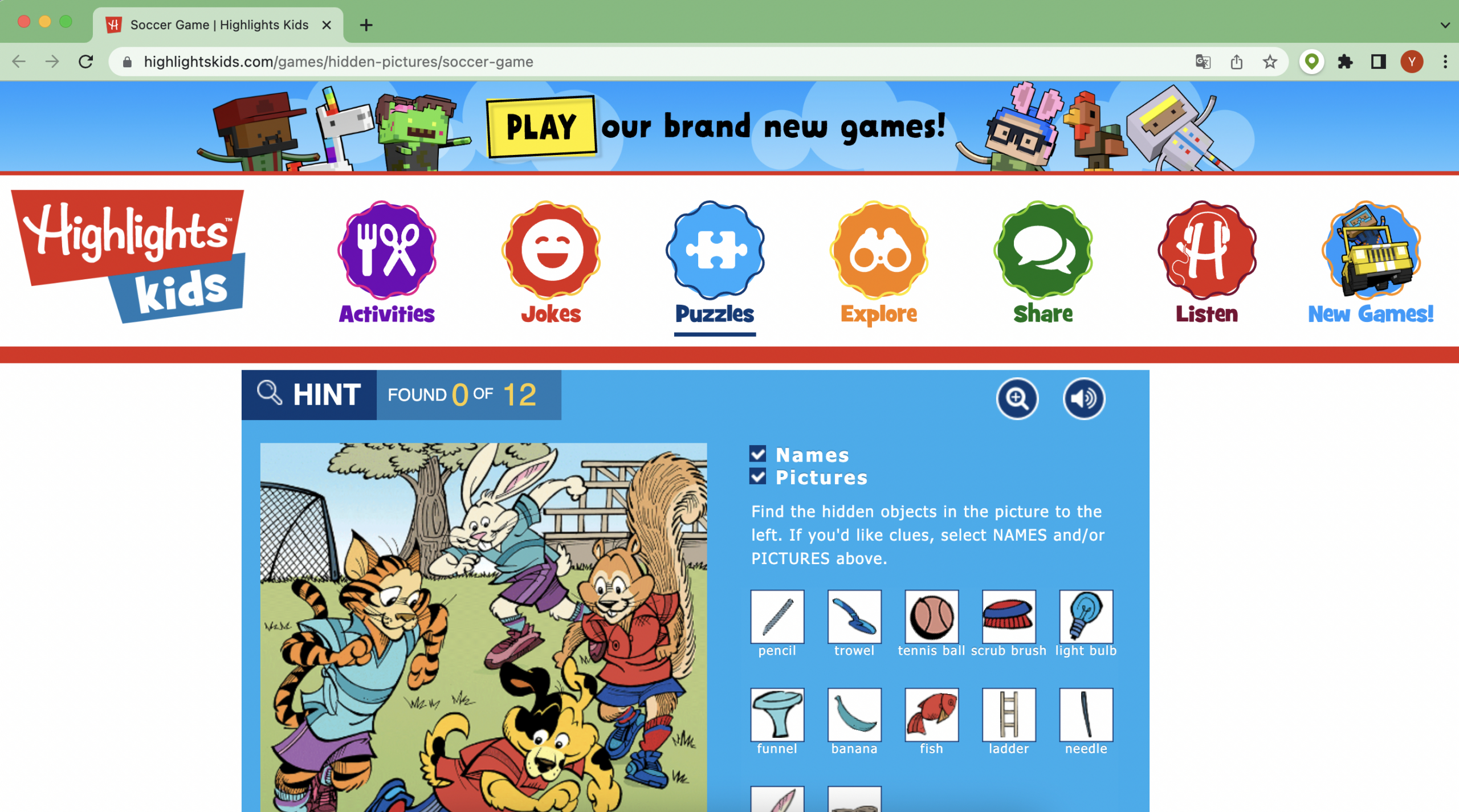 Highlights Hidden Picture Game - Anetaed Blog pertaining to Highlightskids Hidden Pictures