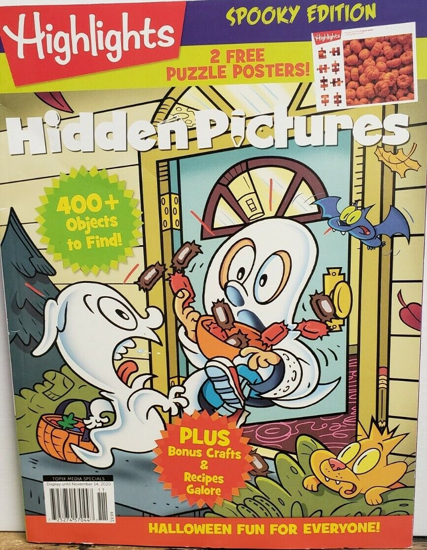 Highlights Hidden Pictures 2020 Spooky Edition Halloween Free Shipping Cb inside Highlights Halloween Hidden Pictures