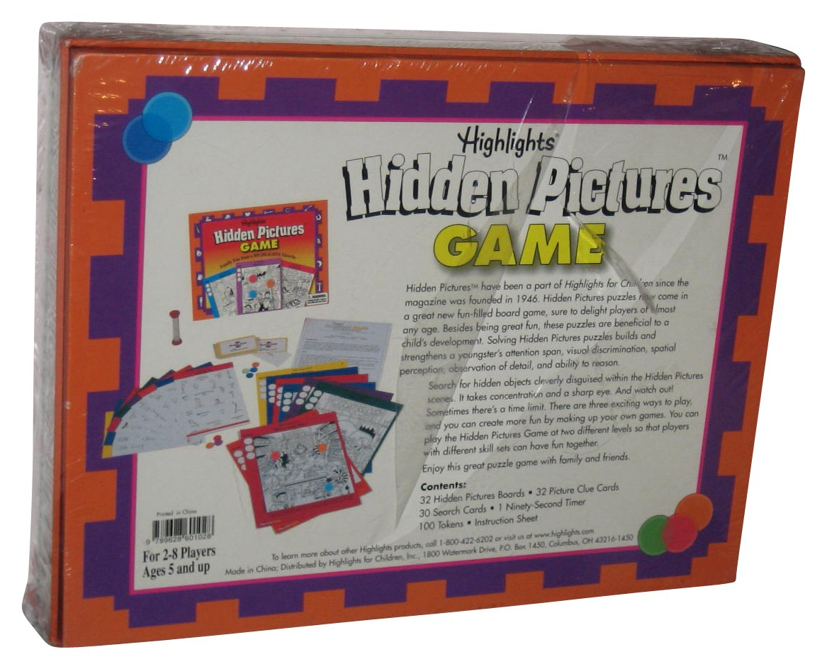 Highlights Hidden Pictures Children Kids Game - (Back Plastic Has Tear) throughout Highlights Magazine Hidden Pictures Game