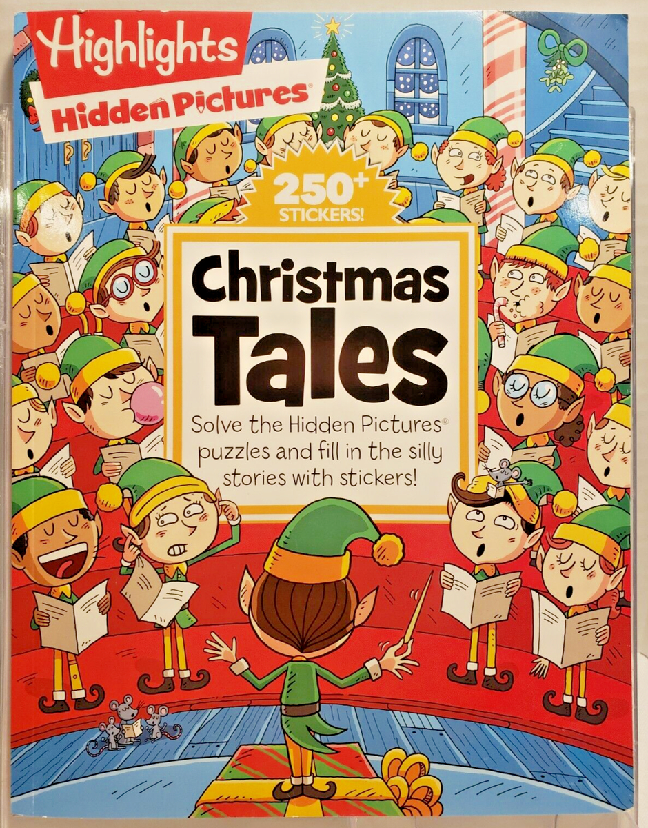 Highlights Hidden Pictures Christmas Tales W/ 250 Stickers Silly intended for Highlights Hidden Pictures Christmas