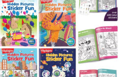 Highlights Hidden Pictures Fun: 4 Colorful Sticker Books For Skill in Highlights Hidden Pictures Sticker Fun