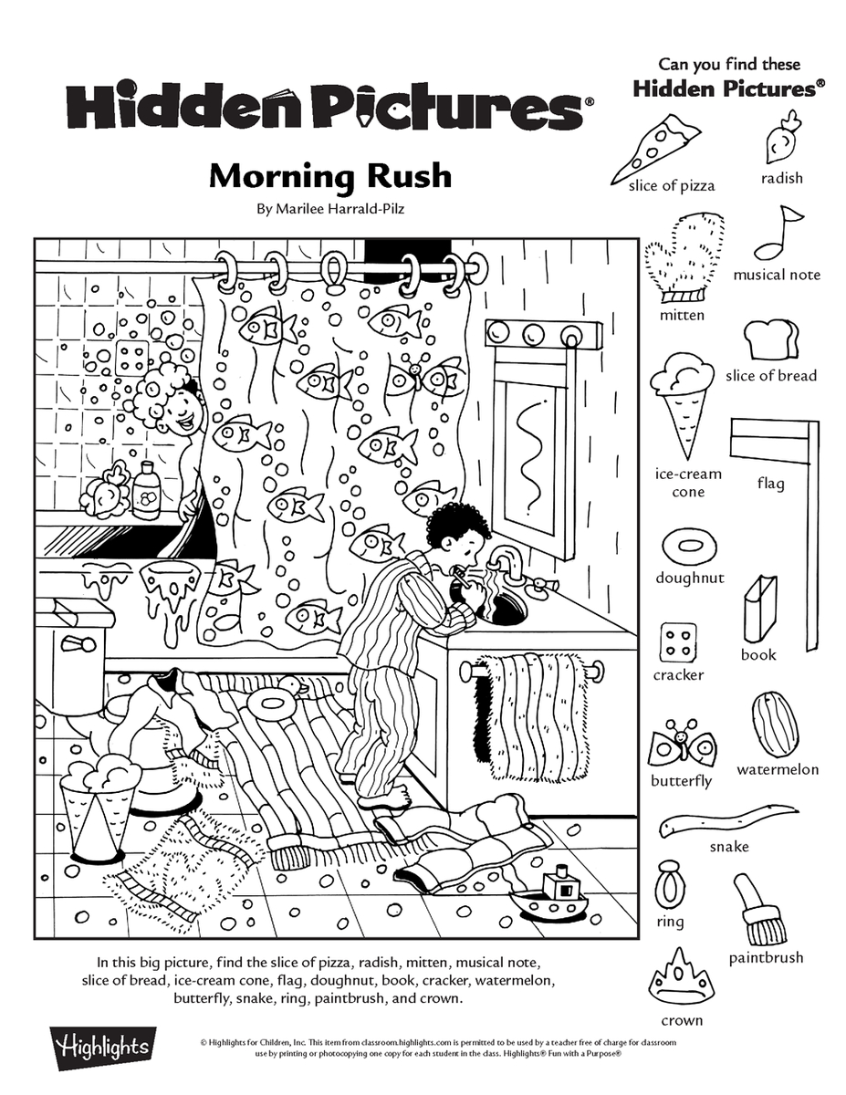 Highlights Hidden Pictures Printable - Worksheets Library throughout Highlights Hidden Pictures to Print
