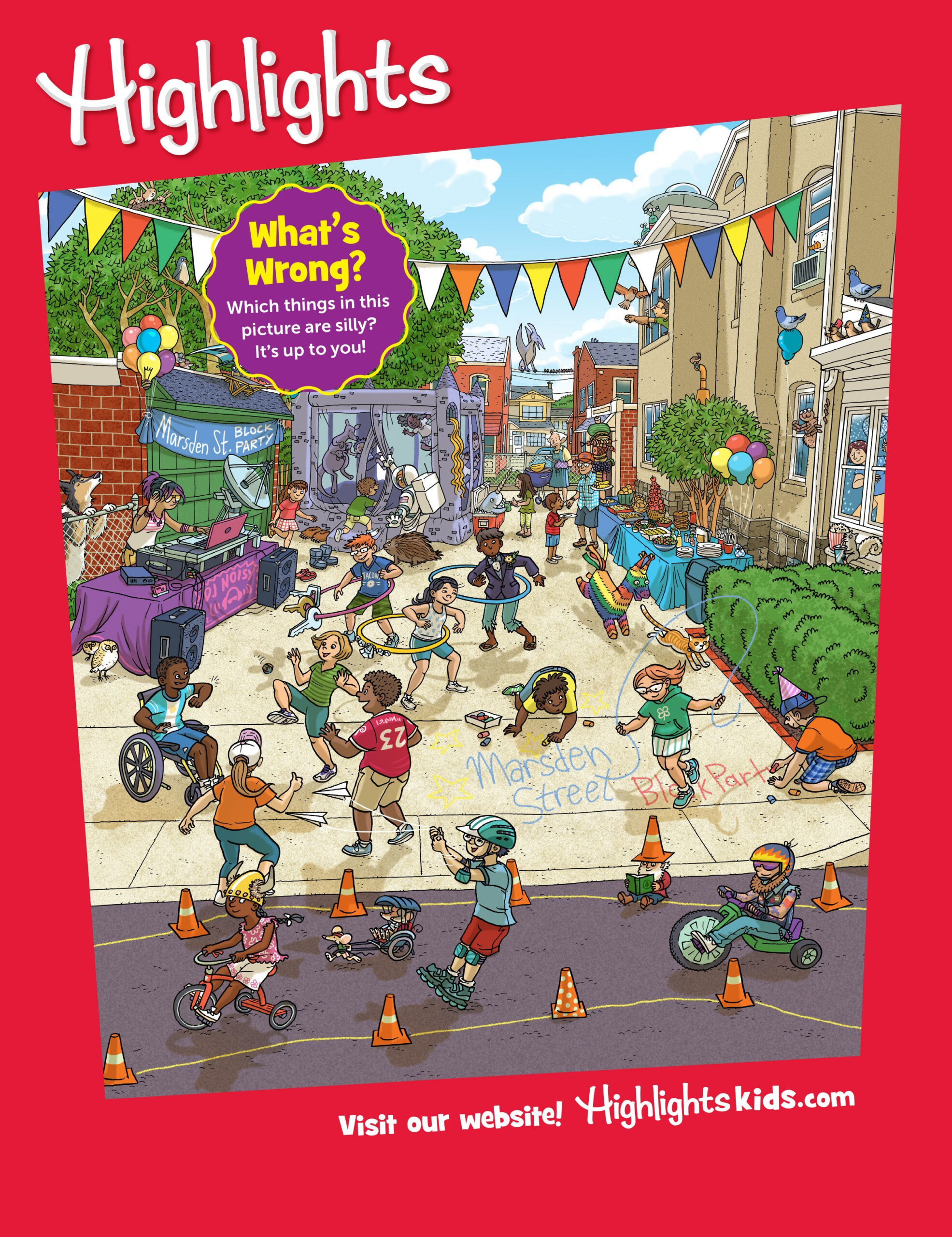 Highlights Magazine Features Chuck Dillon Art Of A Philly Block Party pertaining to Chuck Dillon Hidden Pictures