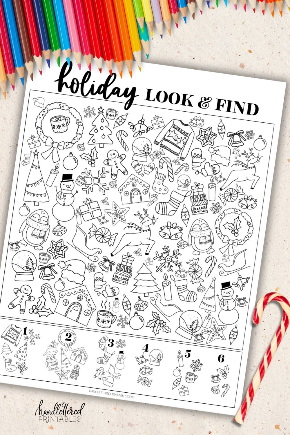 Holiday Look + Find | Find The Hidden Christmas Objects Printable with Can You Find It Printable Sheet