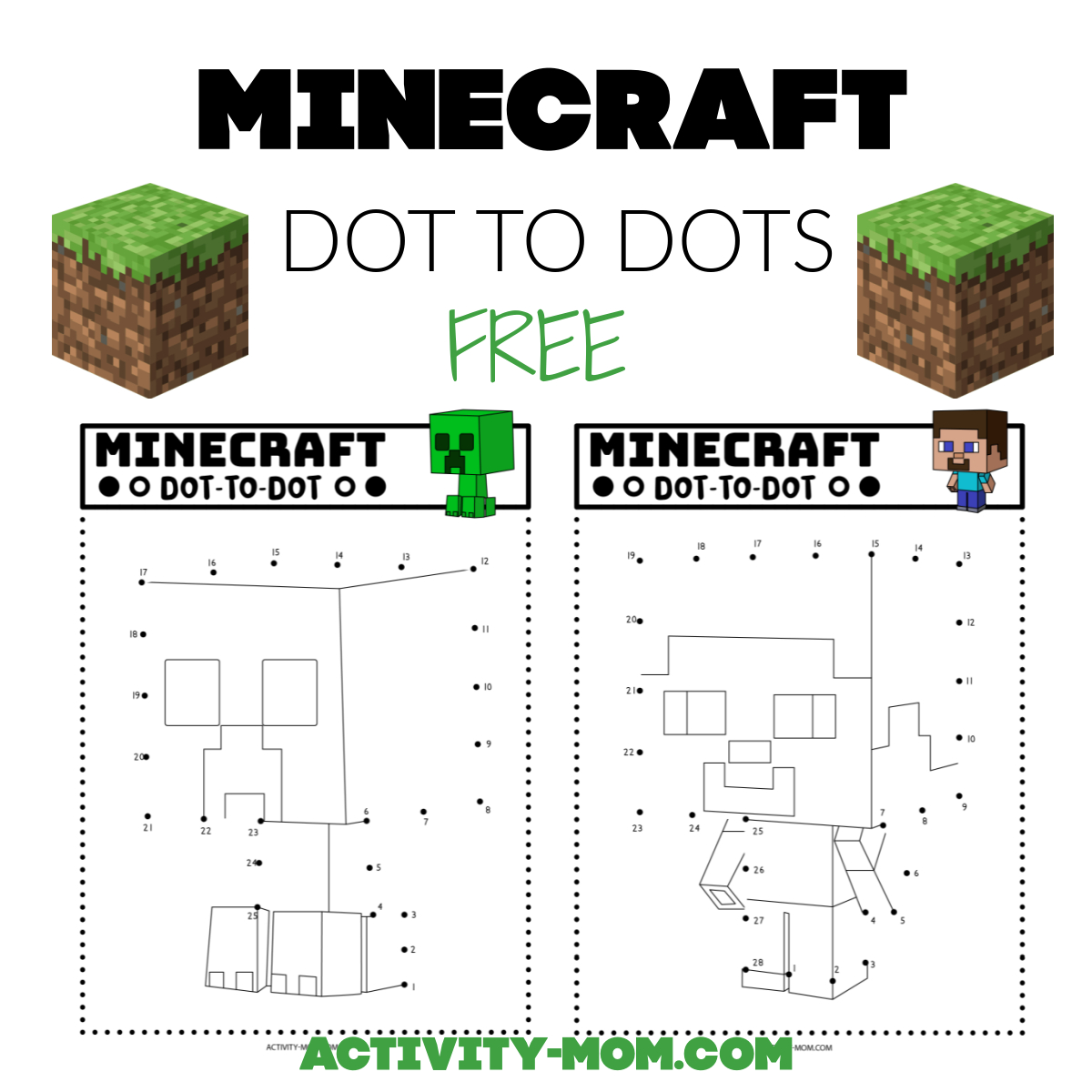 How To Draw Minecraft For Kids (Free Printable) - The Activity Mom with regard to Minecraft Hidden Pictures Free Printables