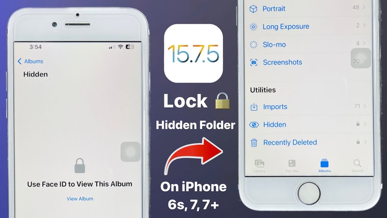 How To Lock Hidden Photos On Iphone 6S, 7, 7+ (Ios 15.7.5) - Lock Hidden Folder On Ios 15.7.5 intended for Hidden Pictures Iphone Lock