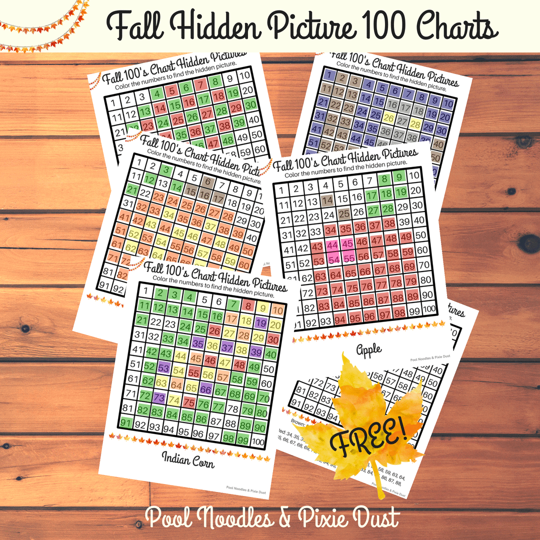Hundreds Chart Hidden Pictures For Fall regarding 100 Chart Hidden Pictures