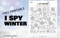 I Spy Winter Free Printable Worksheet | Mrs. Merry throughout Winter Hidden Pictures Worksheets