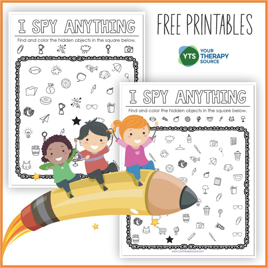 I Spy Worksheet Free Printable - Your Therapy Source with Printable Hidden Pictures For Therapy
