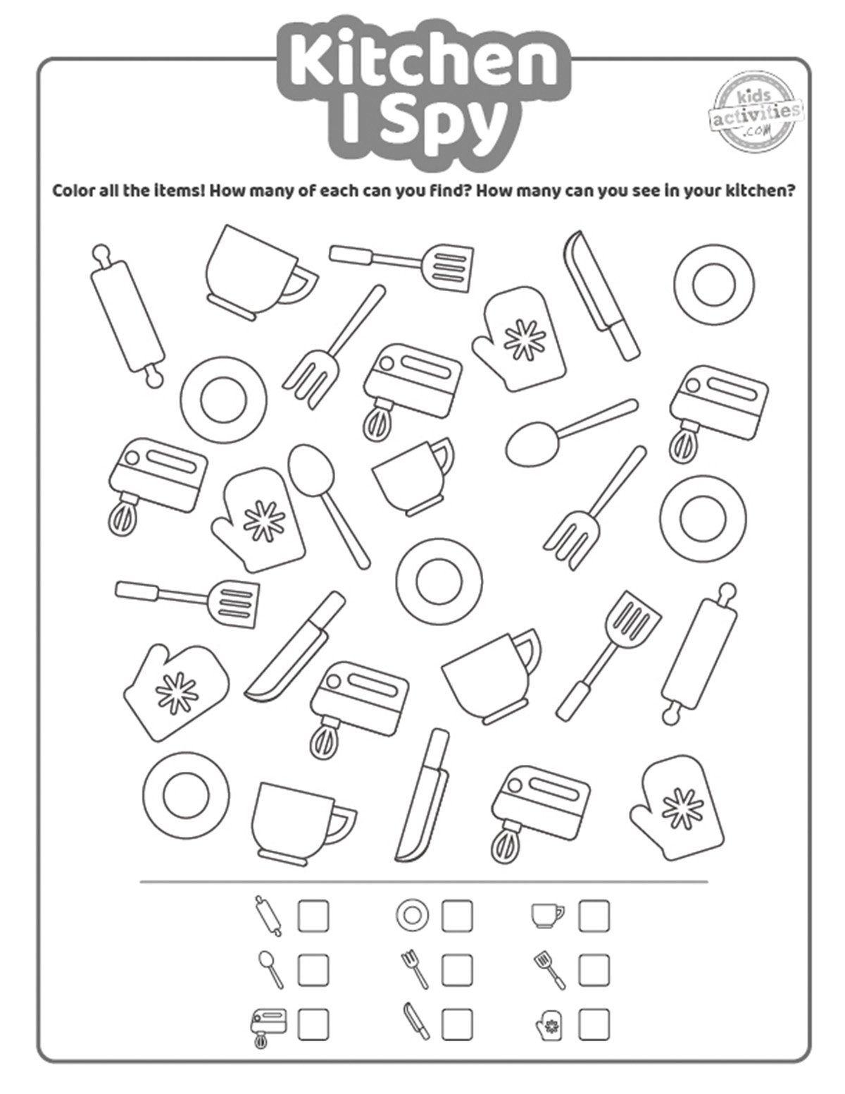 I Spy Worksheets For Pizza Lovers | Kids Activities Blog inside Can You Find It Printable Sheet
