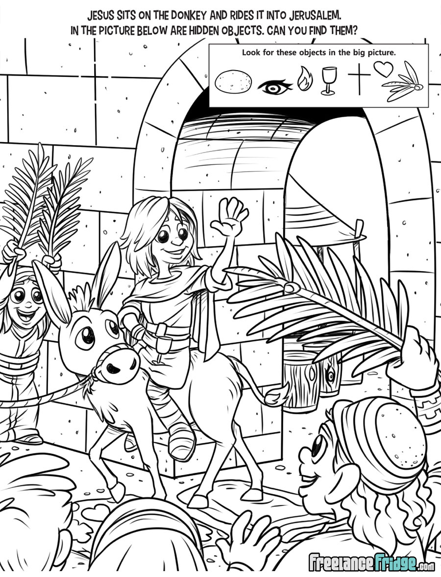 Life Of Jesus Coloring And Activity Book – Freelance Fridge with regard to Palm Sunday Hidden Pictures