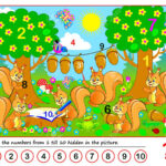 Logic Puzzle Game. Math Education For Young Children. Find The In Hidden Pictures Math Games