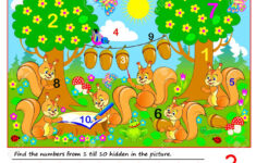 Logic Puzzle Game. Math Education For Young Children. Find The in Hidden Pictures Math Games