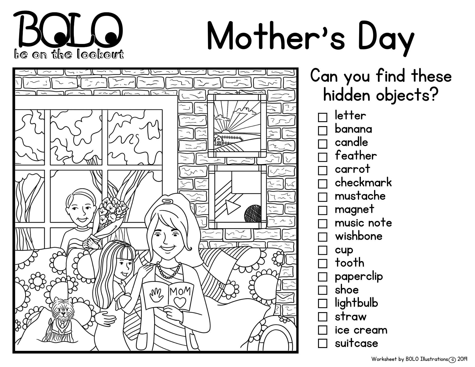 Mother&amp;#039;S Day - Bolo - Be On The Look Out, Hidden Objects, Pictures regarding Mother Day Hidden Pictures