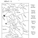 Multiplication Color By Number Tables 9 12 1200   Tim'S Printables With Regard To Multiplication Colouring Hidden Pictures